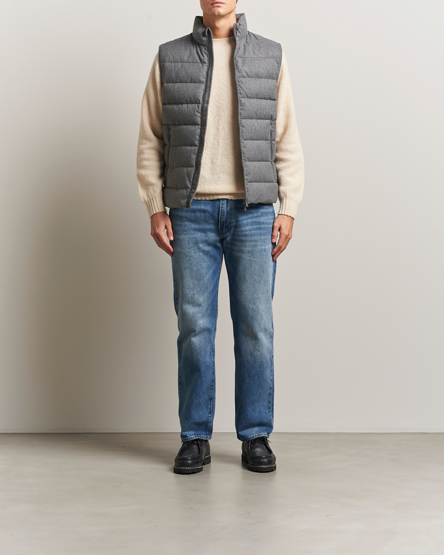 Herren | Westen | Save The Duck | Italo Padded Flannel Vest Mid Grey Melange