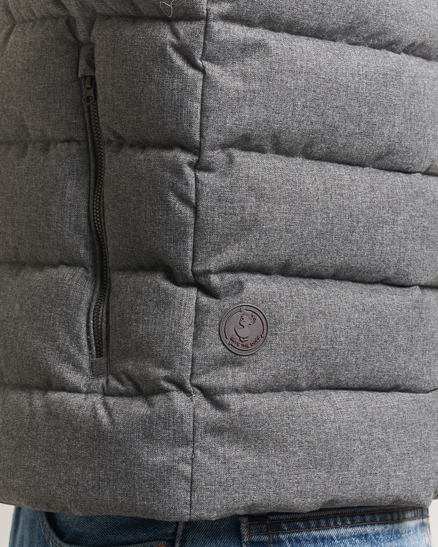 Herren | Westen | Save The Duck | Italo Padded Flannel Vest Mid Grey Melange