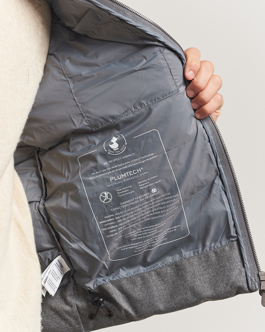 Herren | Westen | Save The Duck | Italo Padded Flannel Vest Mid Grey Melange