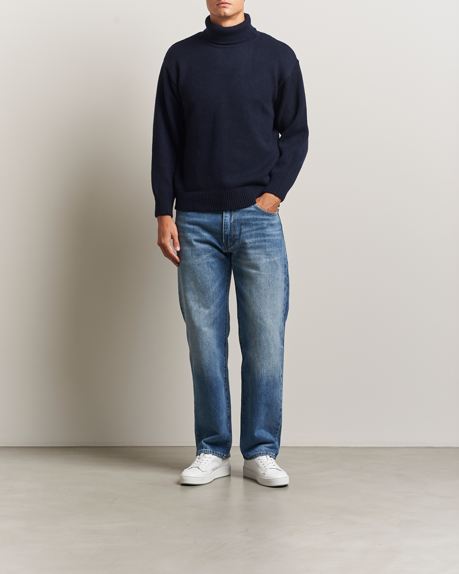 Herren | Pullover | Colorful Standard | Merino Wool Turtleneck Navy Blue