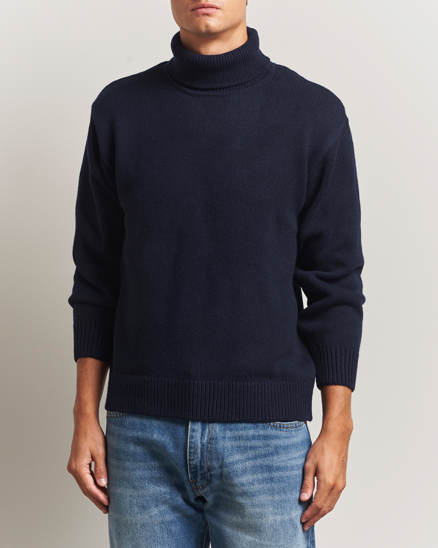 Herren | Pullover | Colorful Standard | Merino Wool Turtleneck Navy Blue
