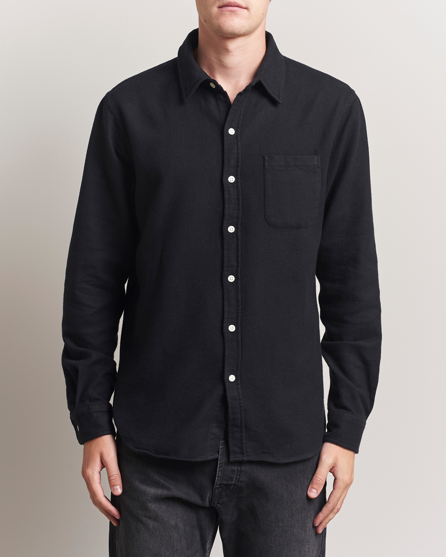 Herren | Hemden | Colorful Standard | Organic Flannel Shirt Deep Black