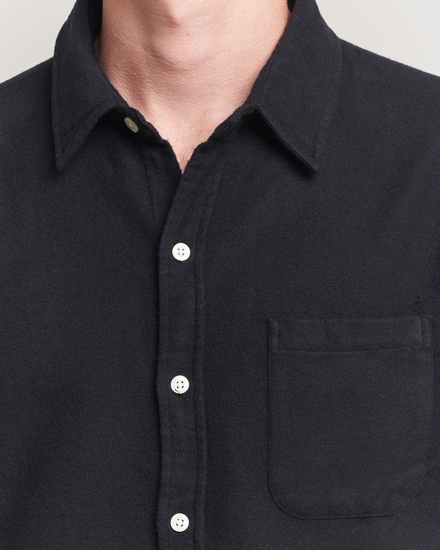 Herren | Hemden | Colorful Standard | Organic Flannel Shirt Deep Black