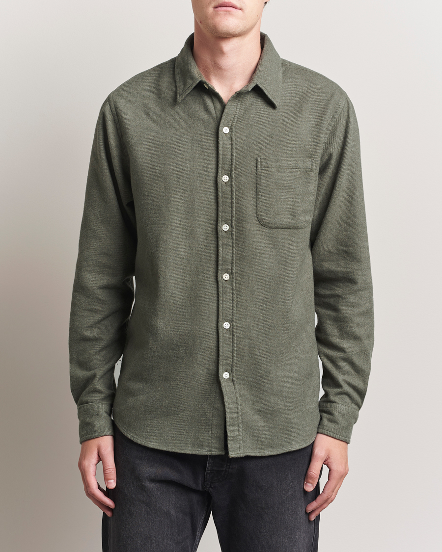 Herren | Hemden | Colorful Standard | Organic Flannel Shirt Dusty Olive