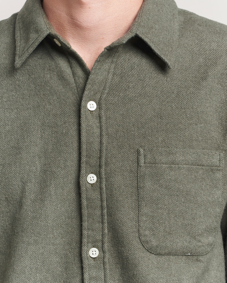 Herren | Hemden | Colorful Standard | Organic Flannel Shirt Dusty Olive