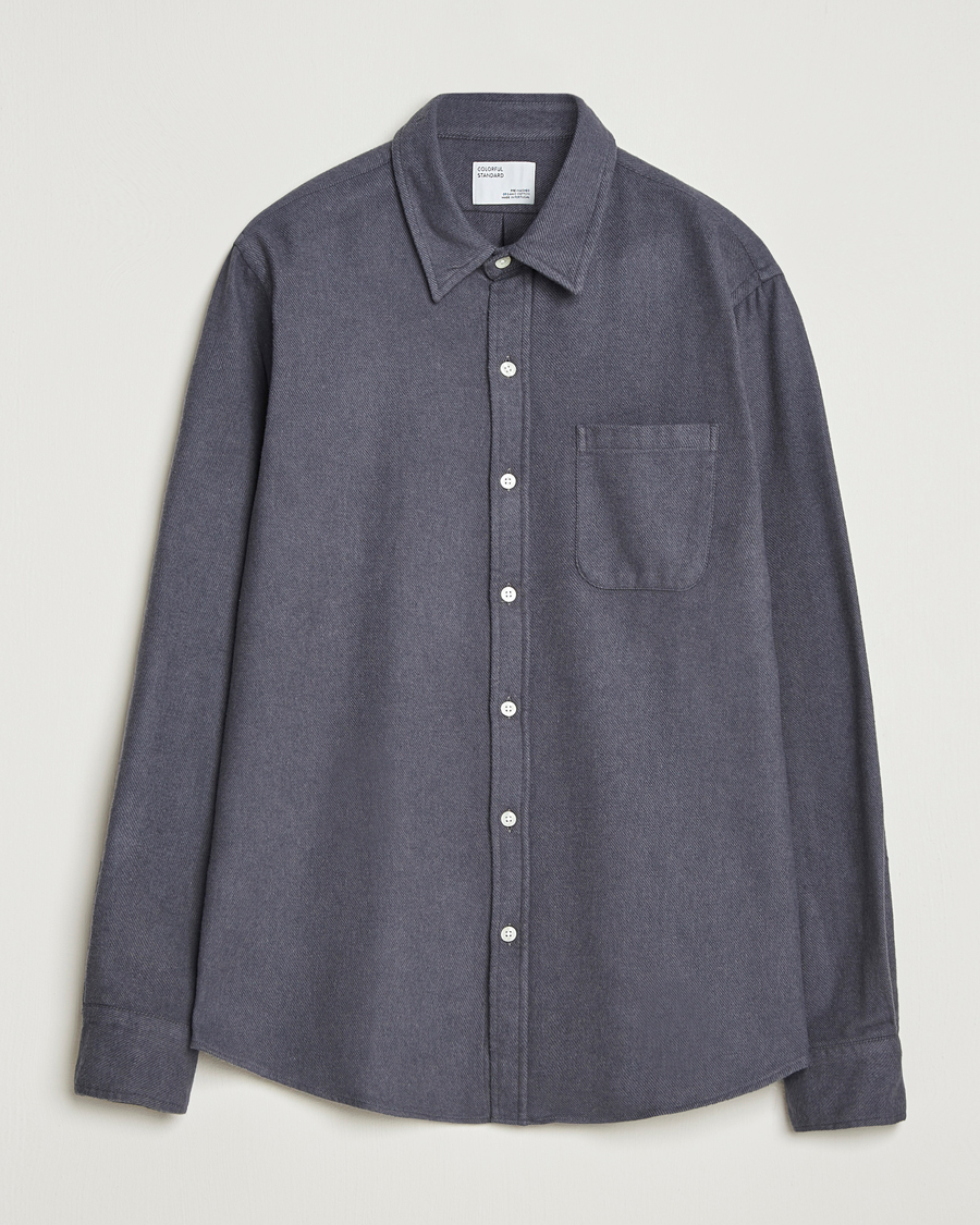 Herren | Hemden | Colorful Standard | Organic Flannel Shirt Lava Grey