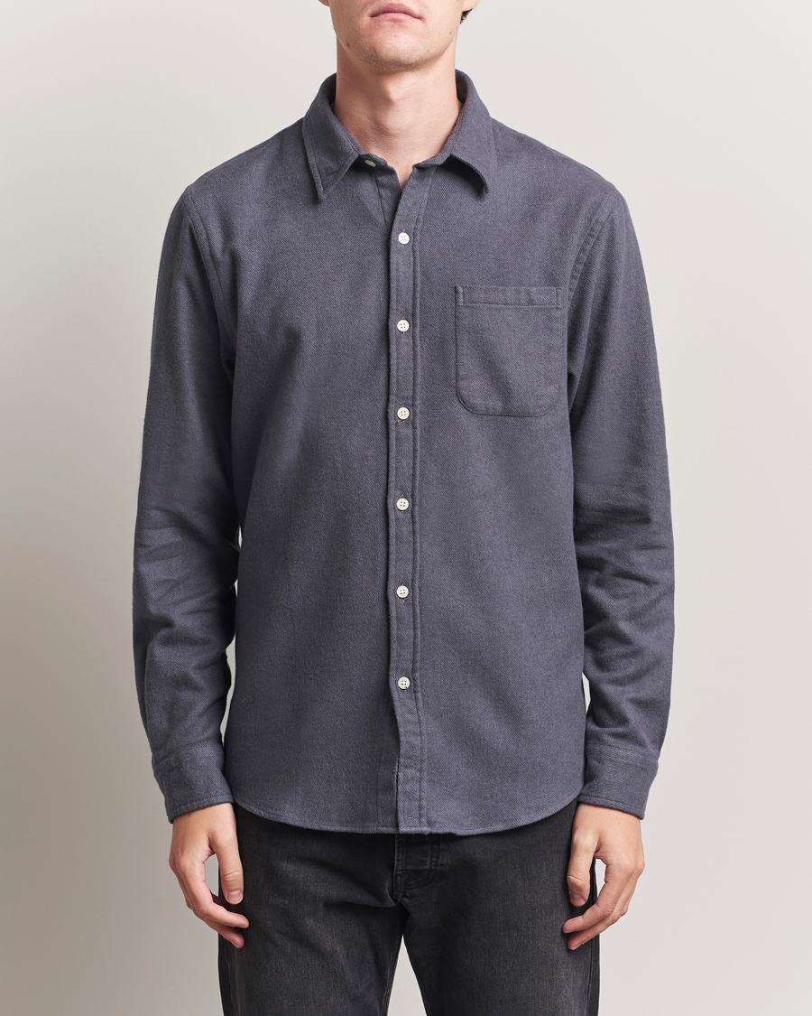 Herren | Hemden | Colorful Standard | Organic Flannel Shirt Lava Grey