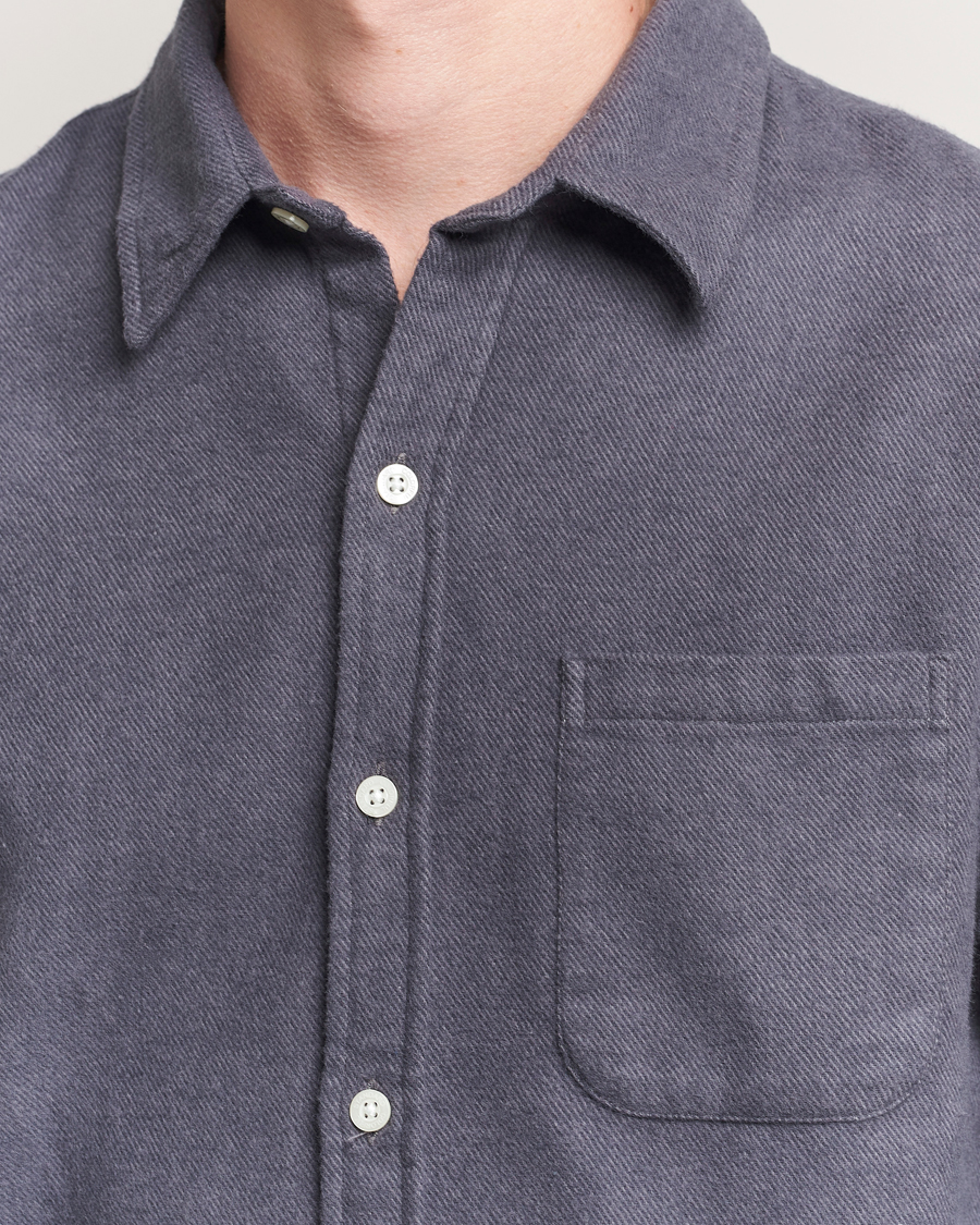 Herren | Hemden | Colorful Standard | Organic Flannel Shirt Lava Grey