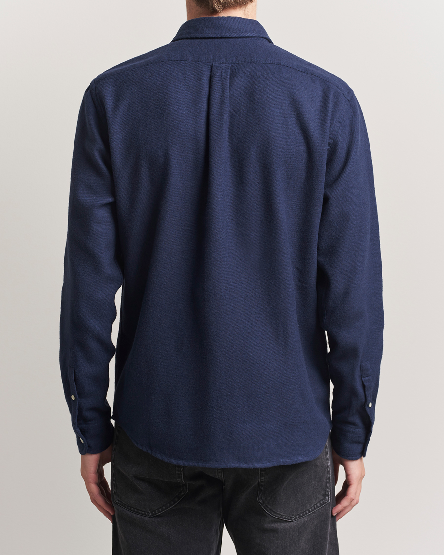 Herren | Hemden | Colorful Standard | Organic Flannel Shirt Navy Blue
