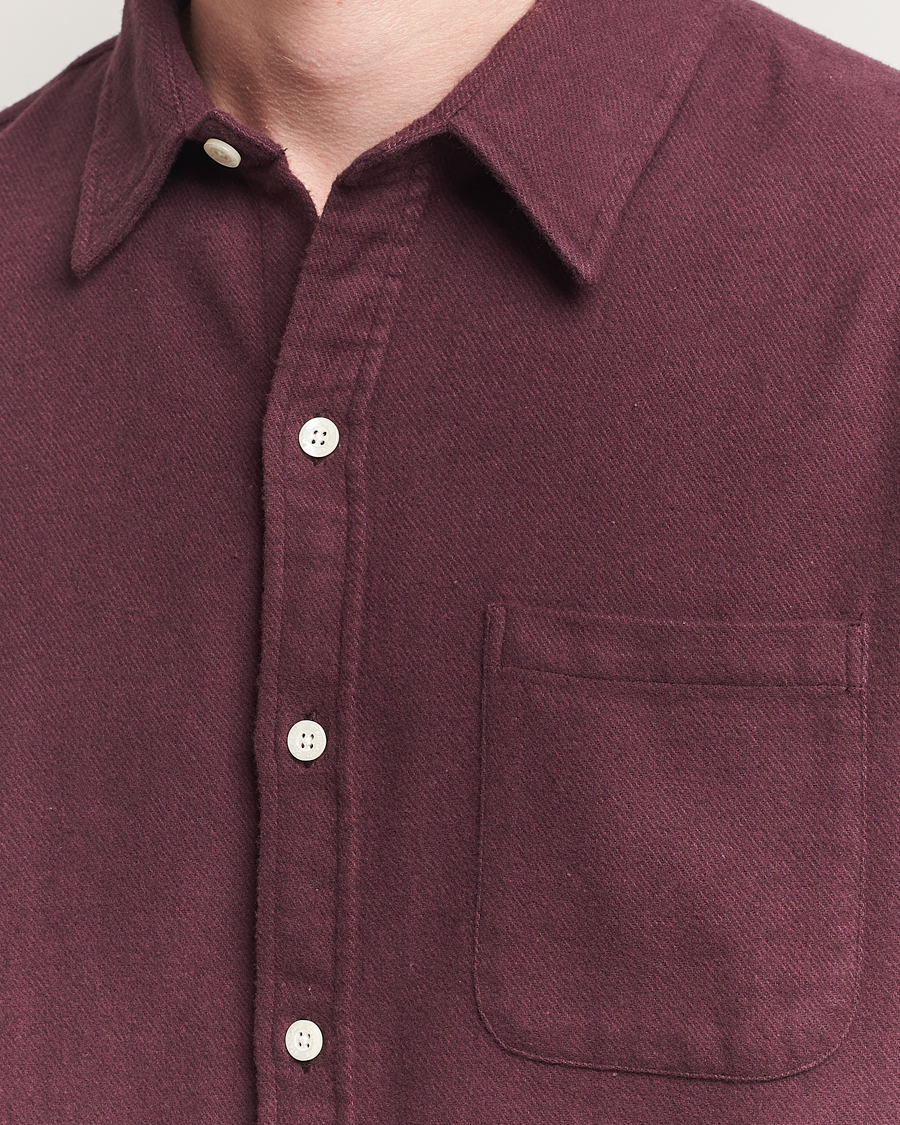 Herren | Hemden | Colorful Standard | Organic Flannel Shirt Oxblood Red