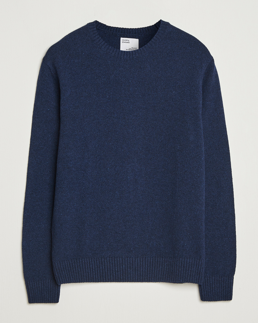 Herren | Pullover | Colorful Standard | Classic Merino Wool Crew Neck Marine Blue