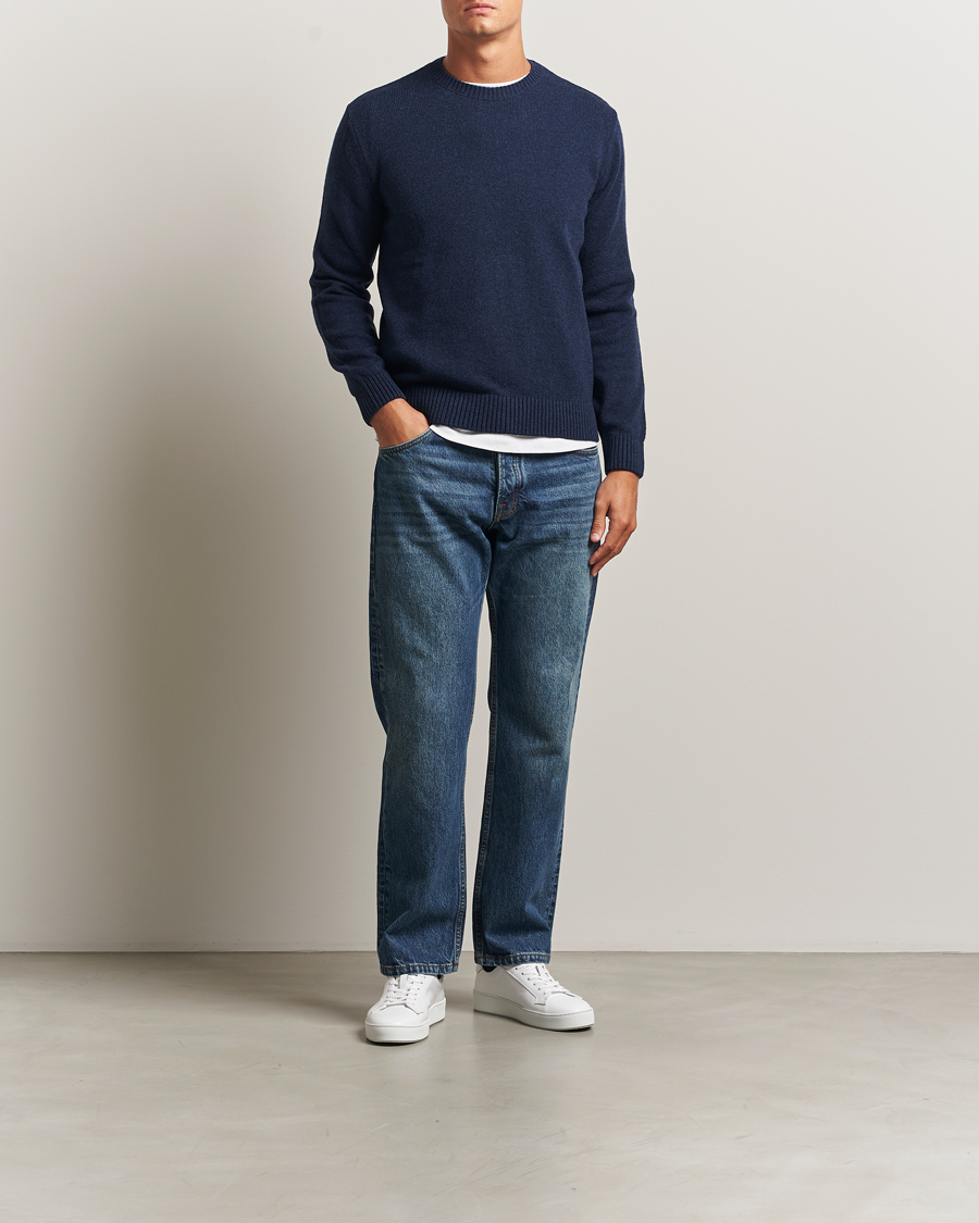 Herren | Pullover | Colorful Standard | Classic Merino Wool Crew Neck Marine Blue