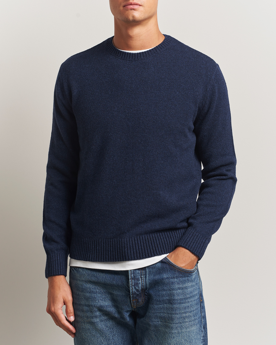 Herren | Pullover | Colorful Standard | Classic Merino Wool Crew Neck Marine Blue
