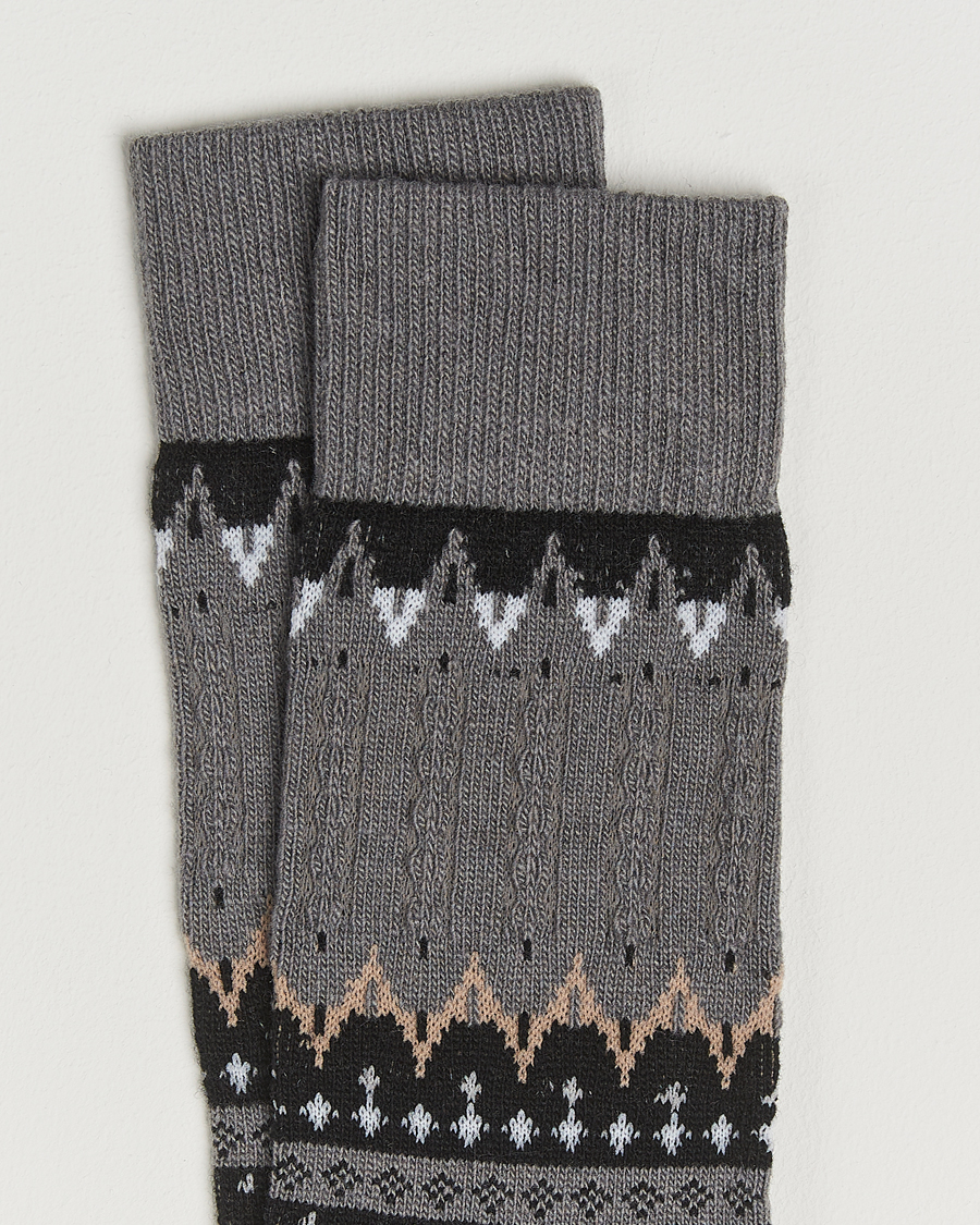 Herren | Unterwäsche | Falke | Norseman Fairisle Sock Flanell Grey