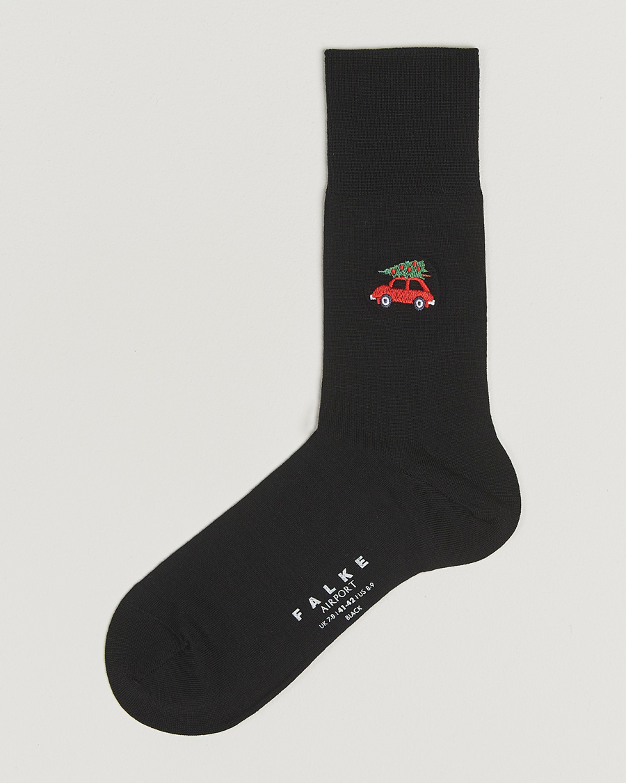 Herren | Unterwäsche | Falke | Airport Christmas Car Sock Black