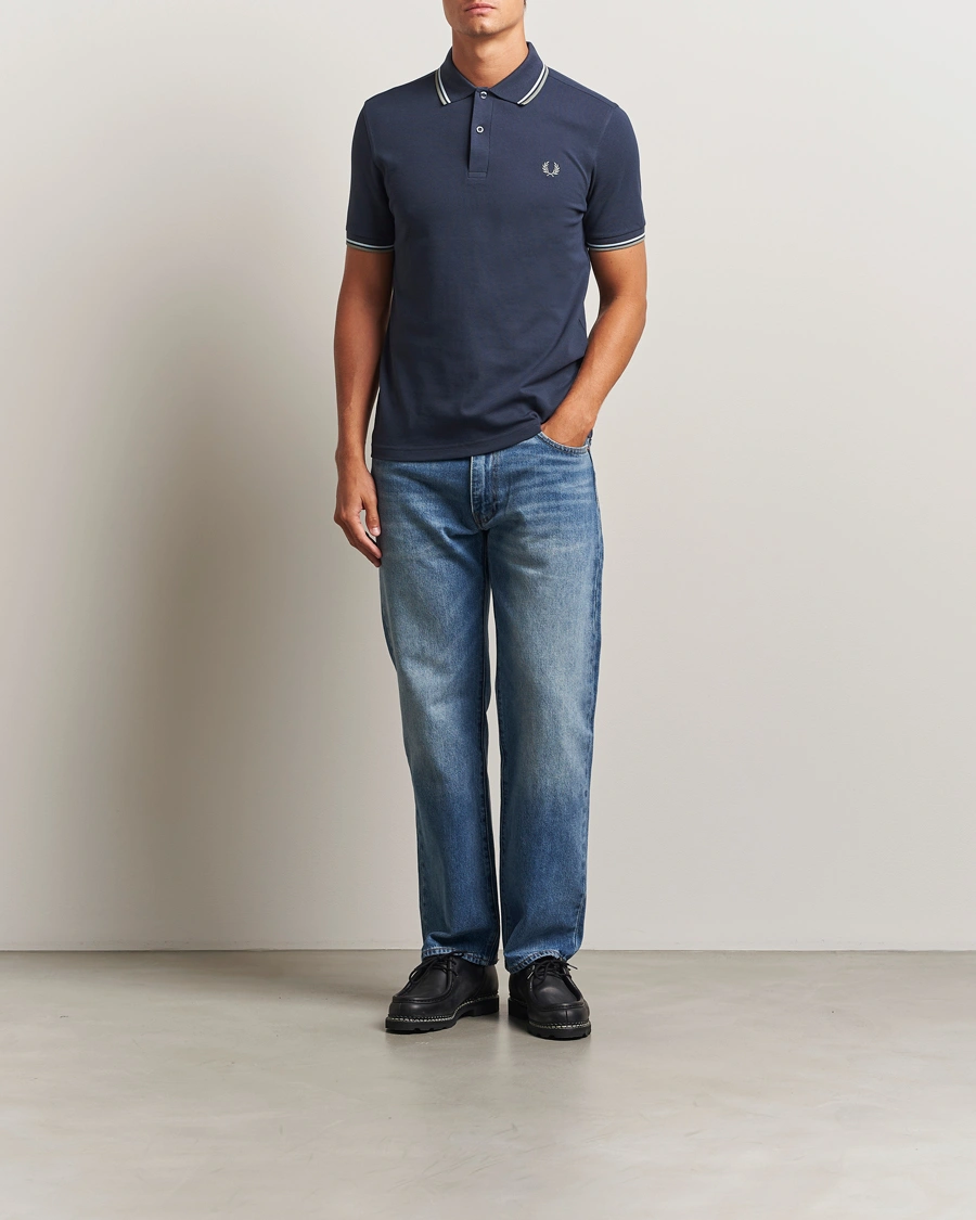 Herren | Poloshirts | Fred Perry | Twin Tipped Shirt Dark Airforce