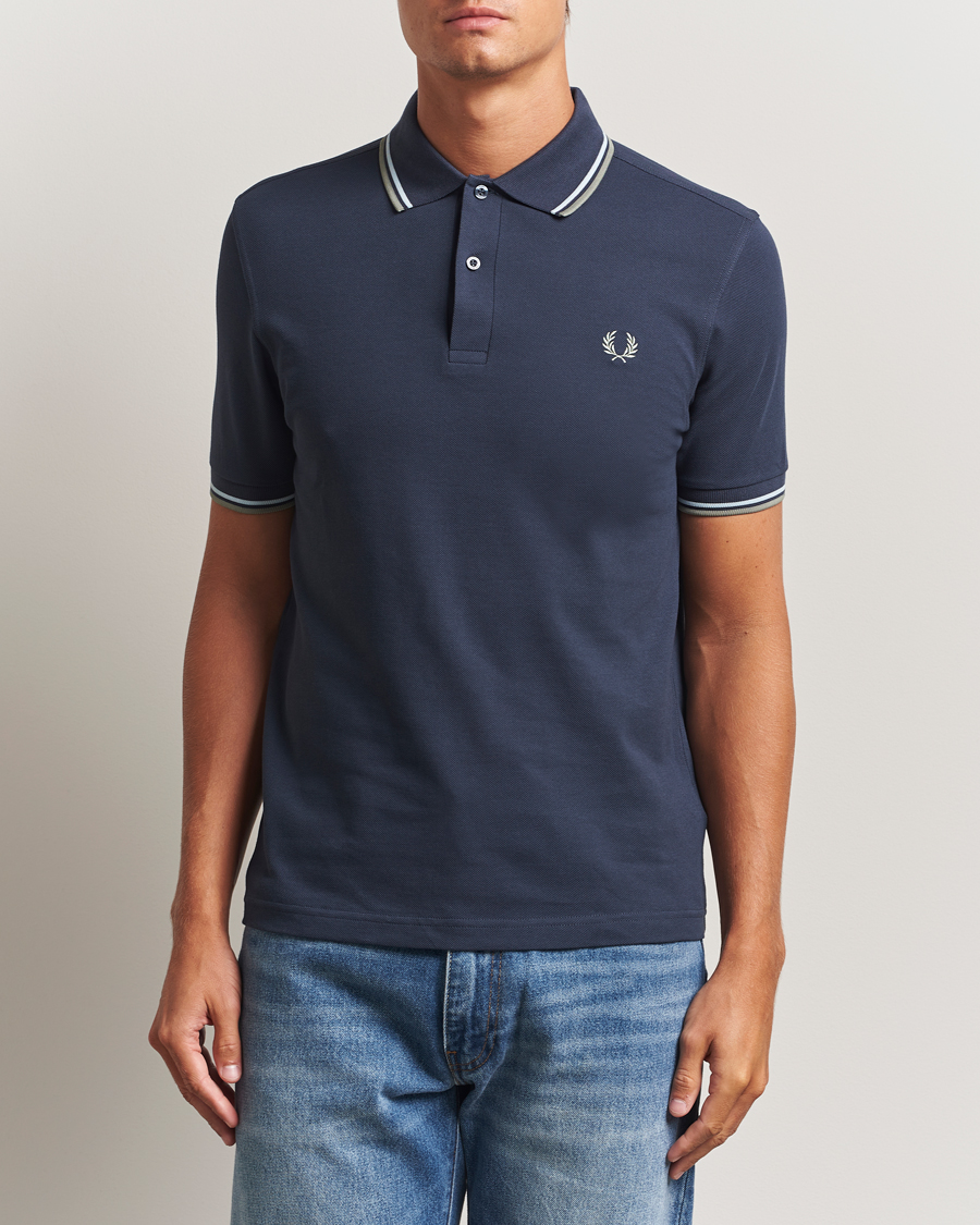 Herren | Poloshirts | Fred Perry | Twin Tipped Shirt Dark Airforce