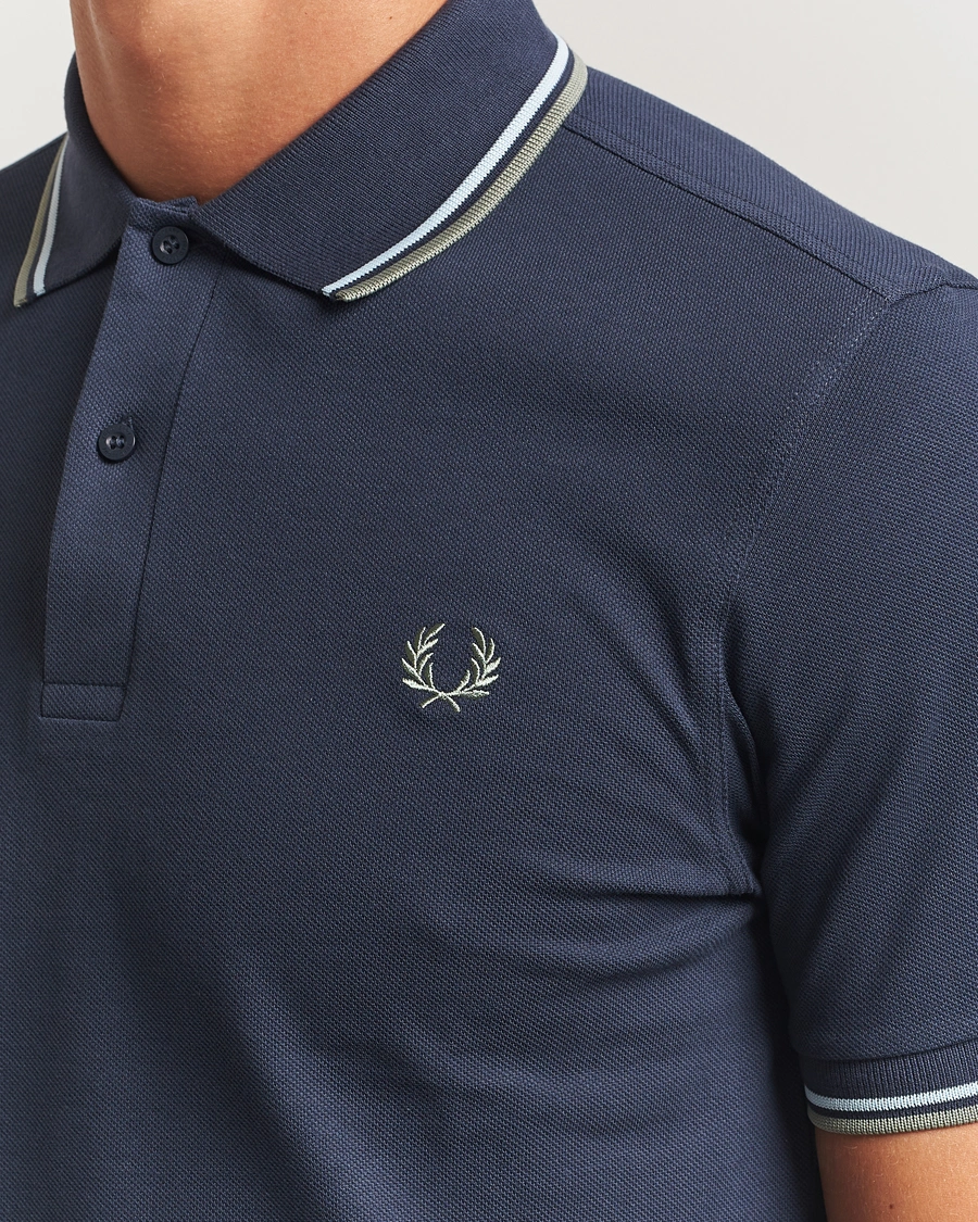 Herren | Poloshirts | Fred Perry | Twin Tipped Shirt Dark Airforce