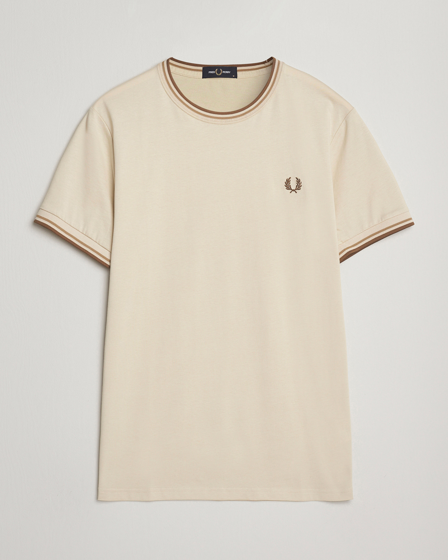 Herren | T-Shirts | Fred Perry | Twin Tipped T-Shirt Oatmeal