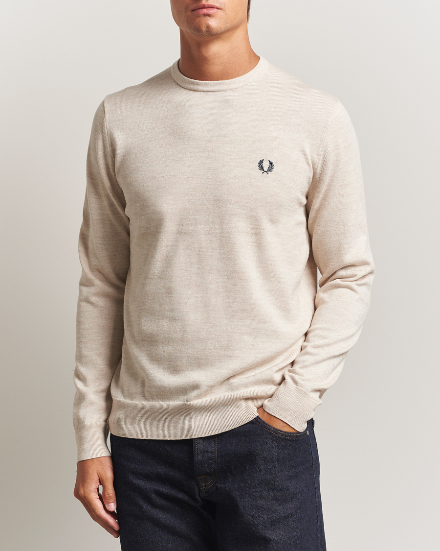 Herren | Pullover | Fred Perry | Classic Crew Neck Jumper Porrigde Marl