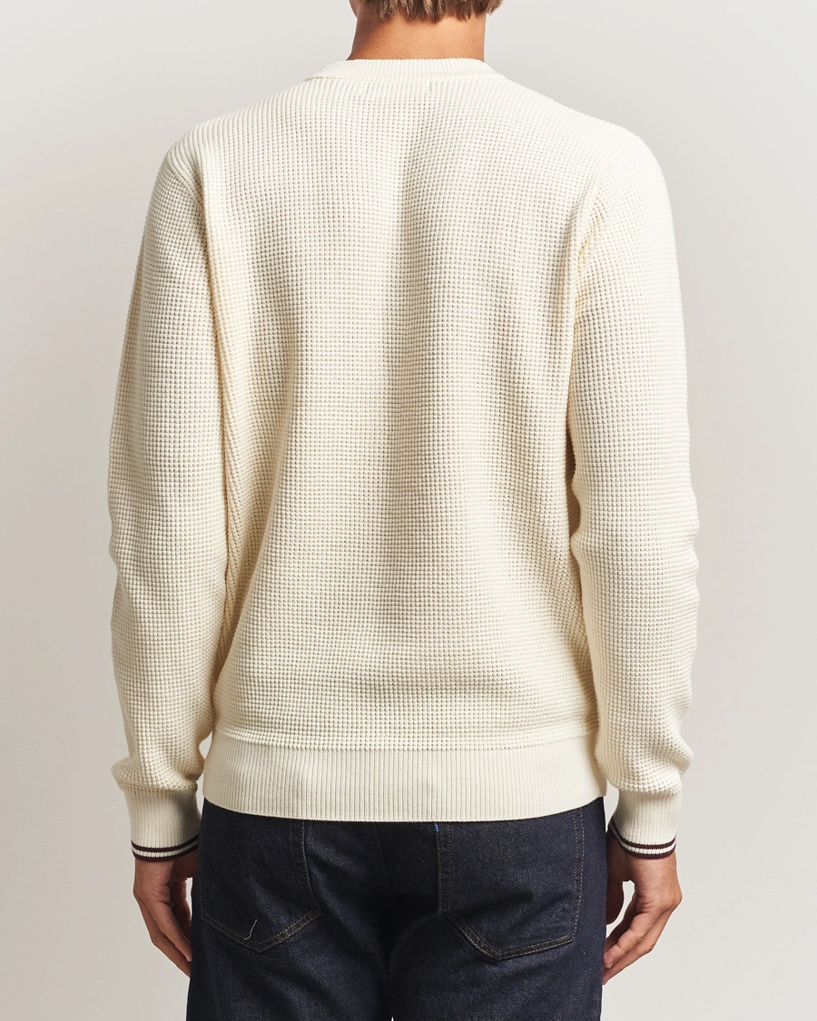 Herren | Pullover | Fred Perry | Waffle Stitch Jumper Ecru