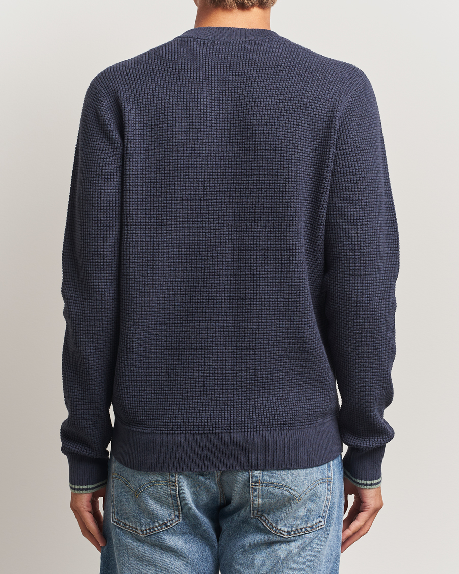 Herren | Pullover | Fred Perry | Waffle Stitch Jumper Dark Airforce
