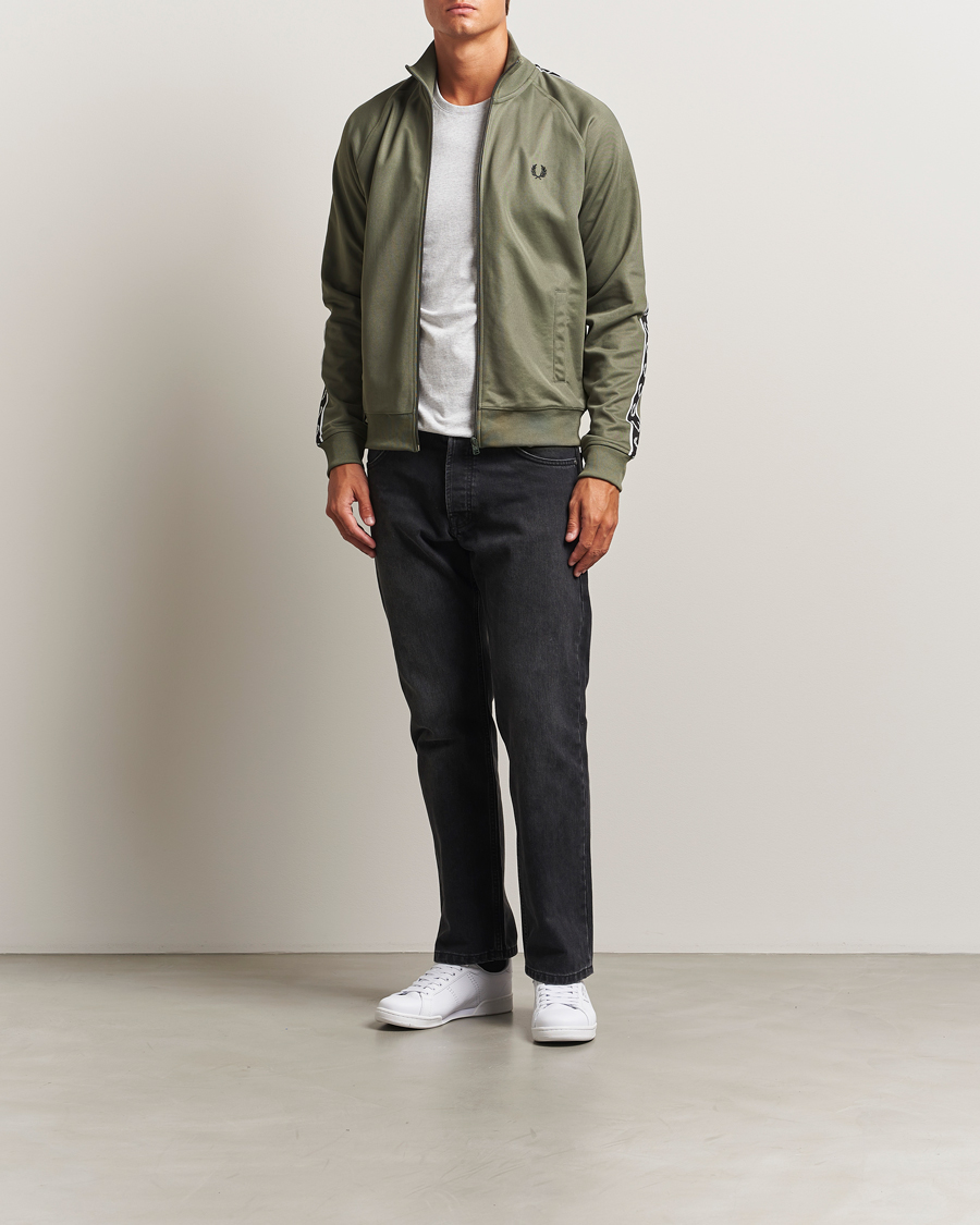 Herren | Pullover | Fred Perry | Taped Track Jacket Laurel Green
