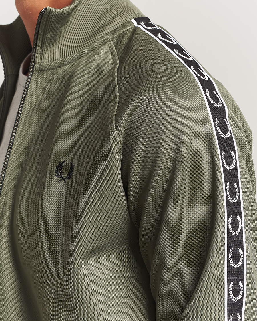 Herren | Pullover | Fred Perry | Taped Track Jacket Laurel Green