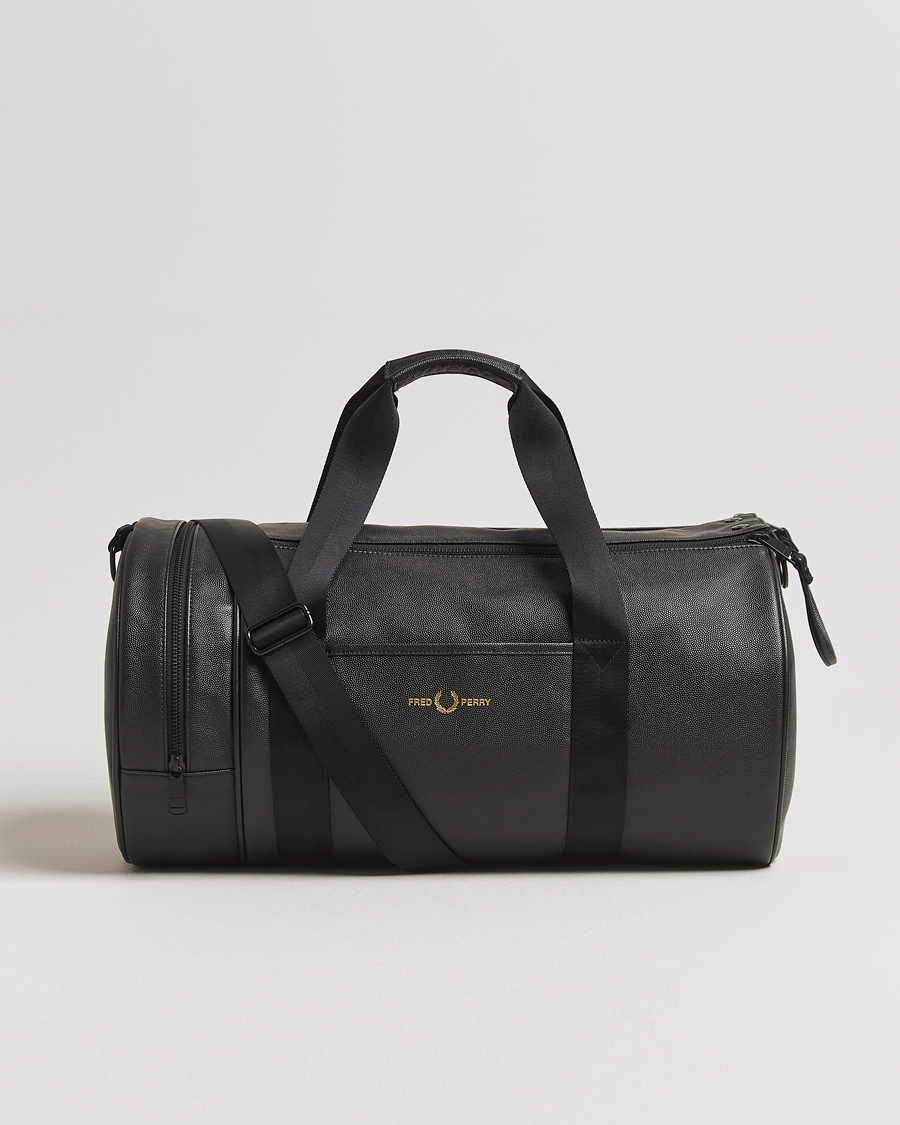 Herren | Taschen | Fred Perry | Scotch Grain Leather Barrel Bag Black
