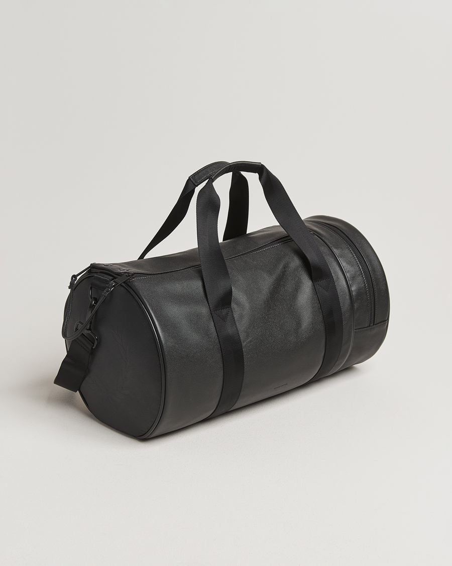 Herren | Taschen | Fred Perry | Scotch Grain Leather Barrel Bag Black