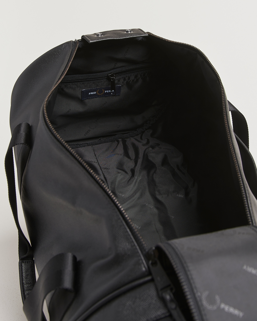Herren | Taschen | Fred Perry | Scotch Grain Leather Barrel Bag Black