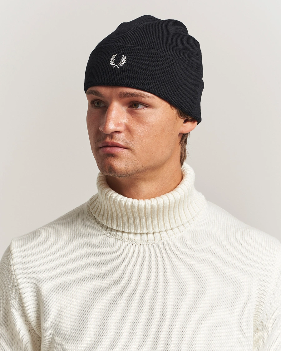Herren | Mützen | Fred Perry | Merino Wool Beanie Black