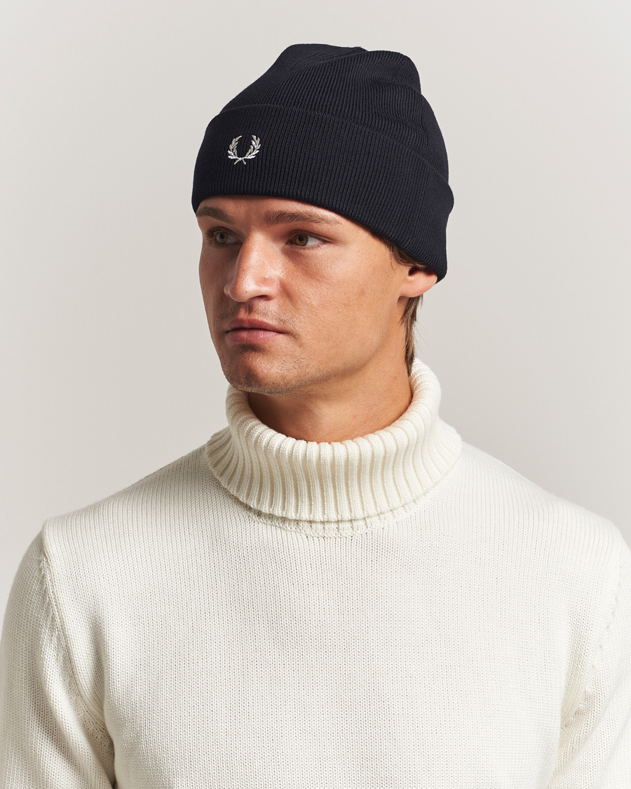 Herren | Mützen | Fred Perry | Merino Wool Beanie Navy