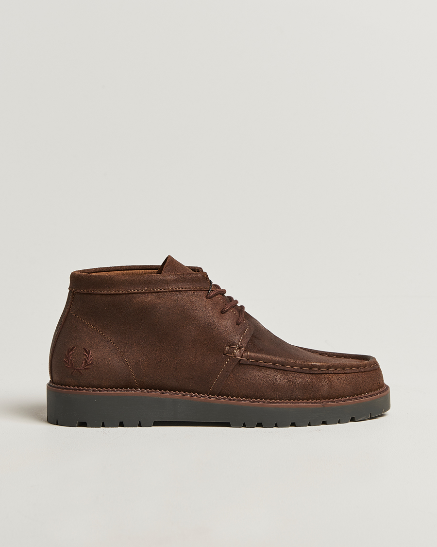 Herren | Boots | Fred Perry | Kenny Waxed Suede Chukka Boot Burnt Tobacco