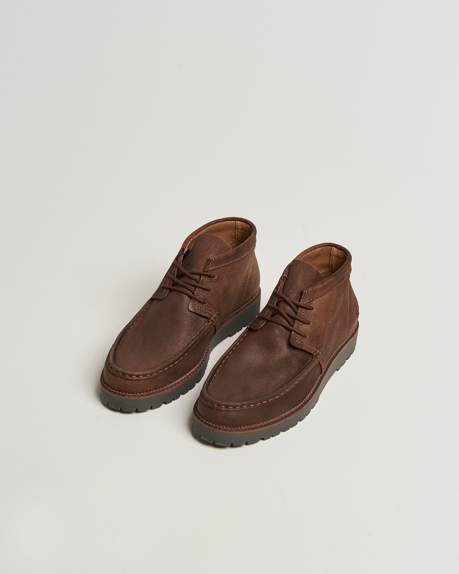Herren | Boots | Fred Perry | Kenny Waxed Suede Chukka Boot Burnt Tobacco