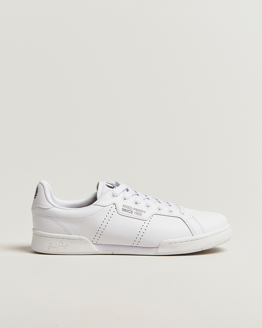 Herren | Sneaker | Fred Perry | B722 Textured Leather Sneaker White