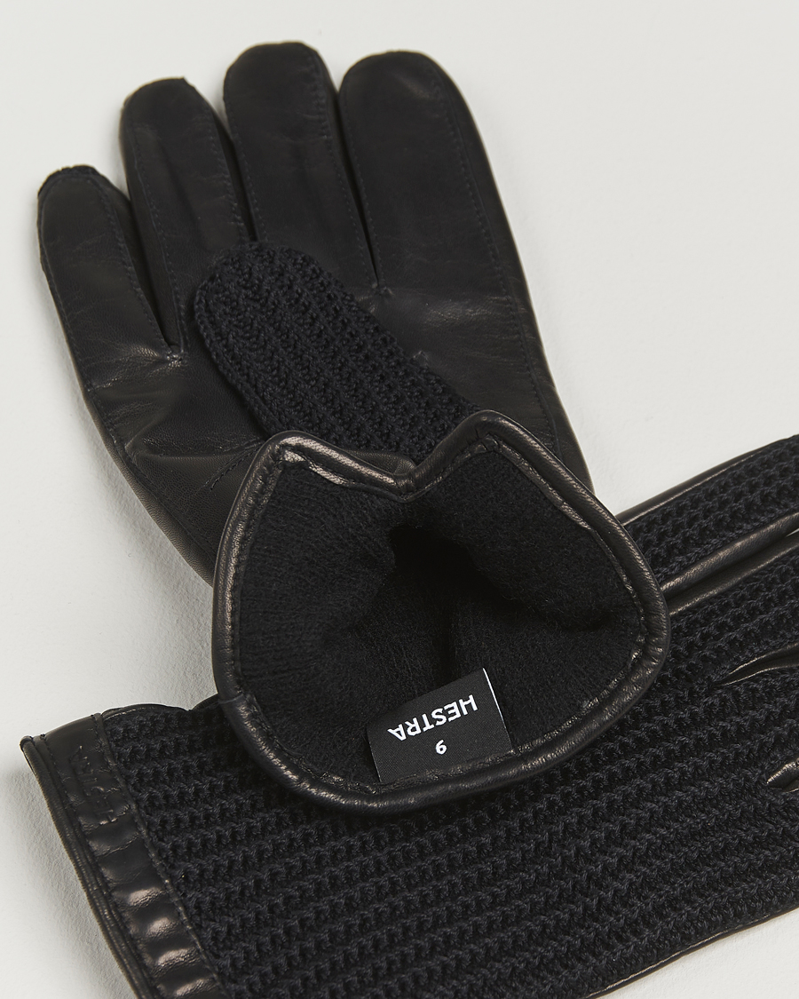Herren | Handschuhe | Hestra | Adam Crochet Wool Lined Glove Black