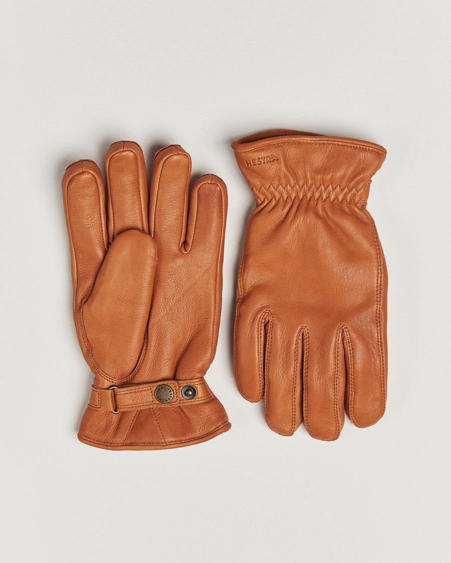 Herren | Handschuhe | Hestra | Burensvik Deerskin Wool Pile Glove Cognac