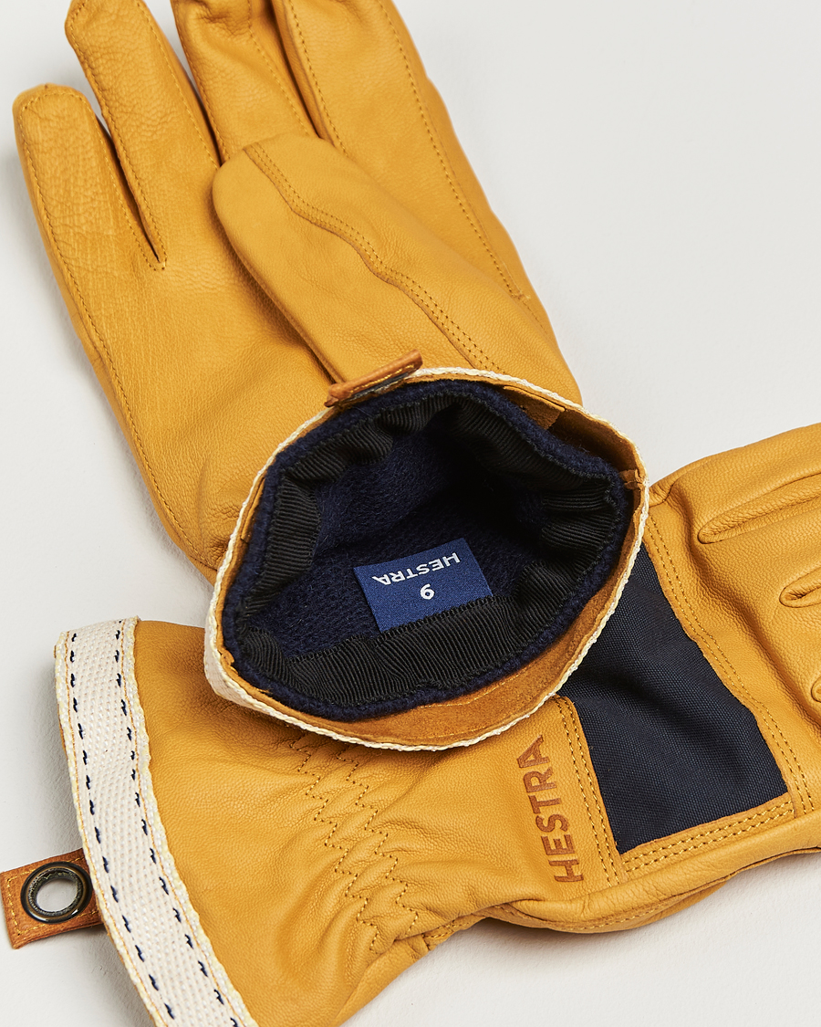 Herren | Handschuhe | Hestra | Njord Lambskin Wool Lined Glove Navy/Natural Brown