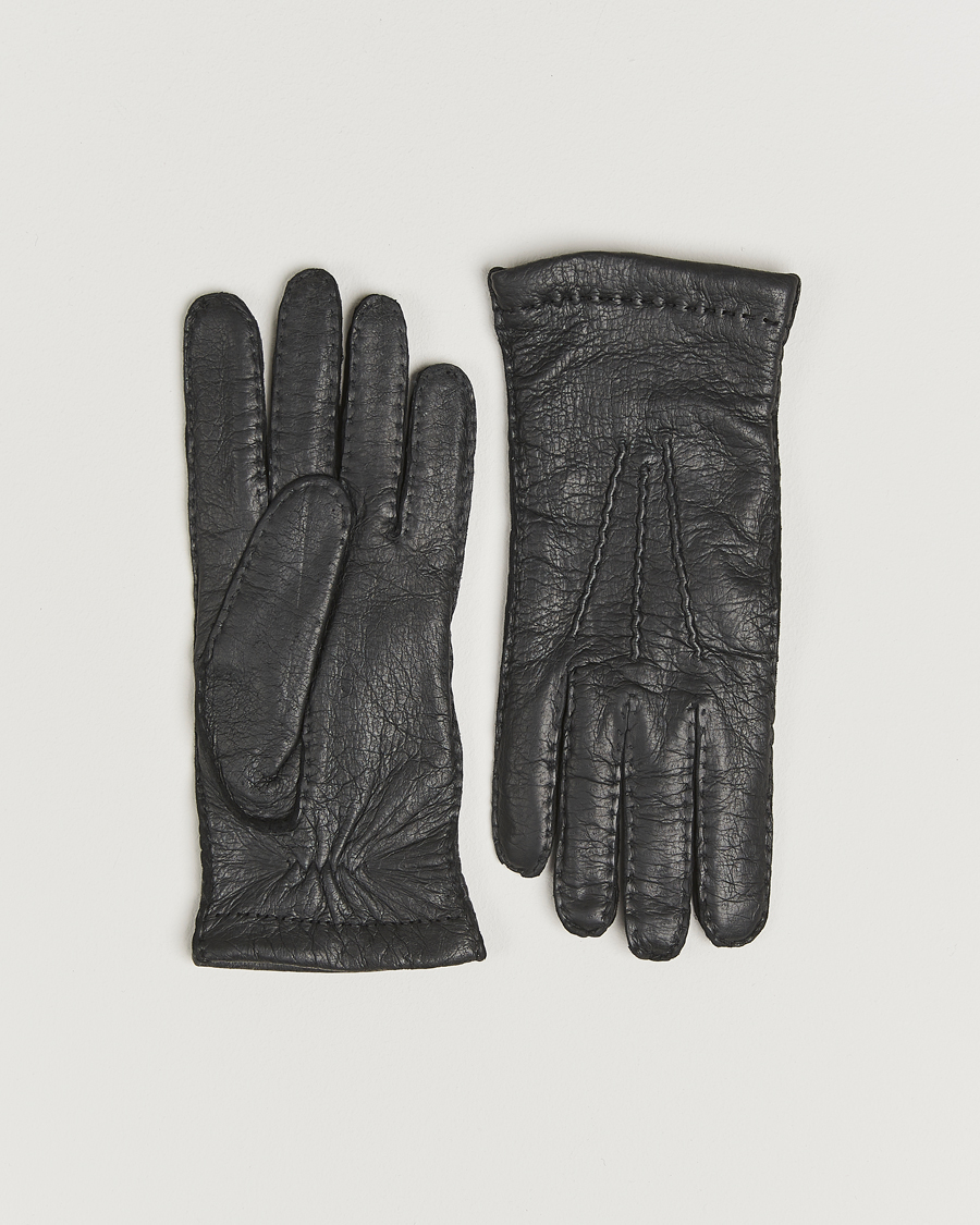 Herren | Handschuhe | Hestra | Peccary Handsewn Cashmere Lined Glove Black