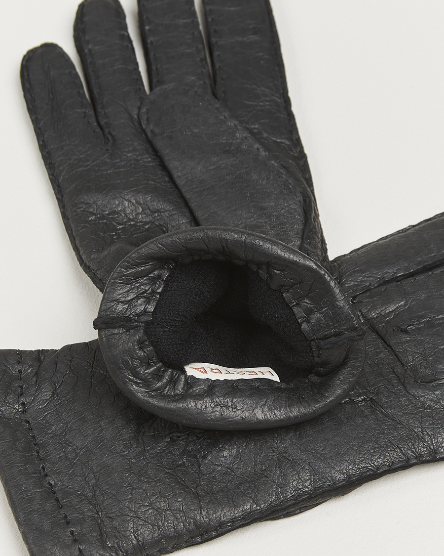 Herren | Handschuhe | Hestra | Peccary Handsewn Cashmere Lined Glove Black