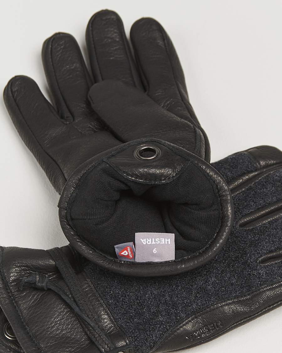 Herren | Handschuhe | Hestra | Daniel Wool/Goat Leather Glove Charcoal/Black