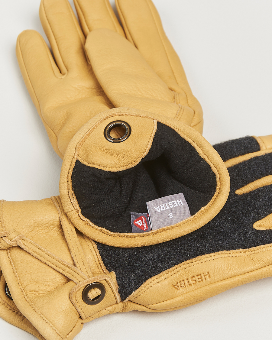 Herren | Handschuhe | Hestra | Daniel Wool/Goat Leather Glove Charcoal/Tan