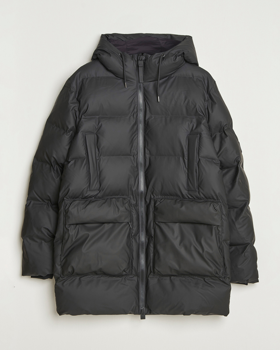 Herren | Jacken | RAINS | Alta Long Puffer Cargo Jacket Black