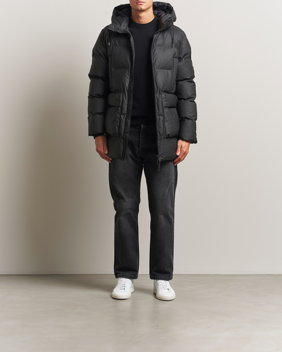 Herren | Jacken | RAINS | Alta Long Puffer Cargo Jacket Black