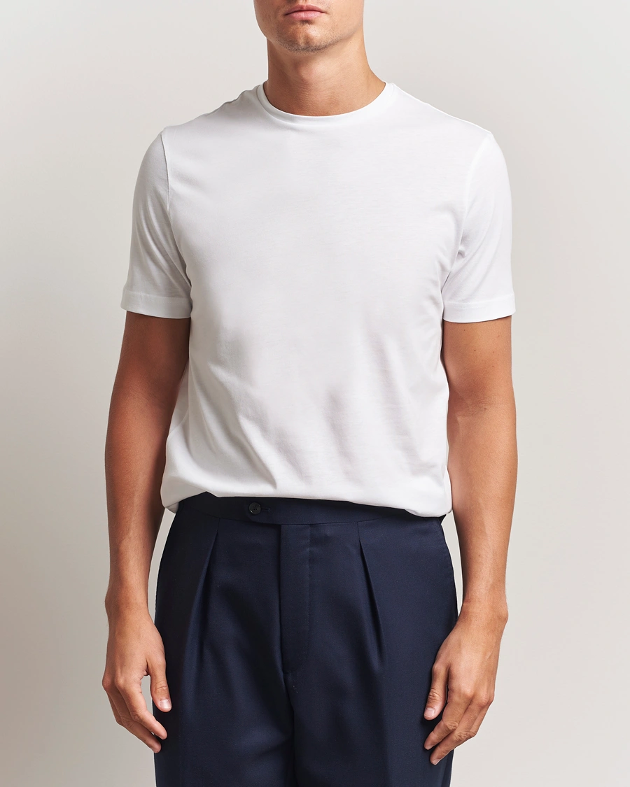 Herren | T-Shirts | Stenströms | Supima Cotton T-Shirt White