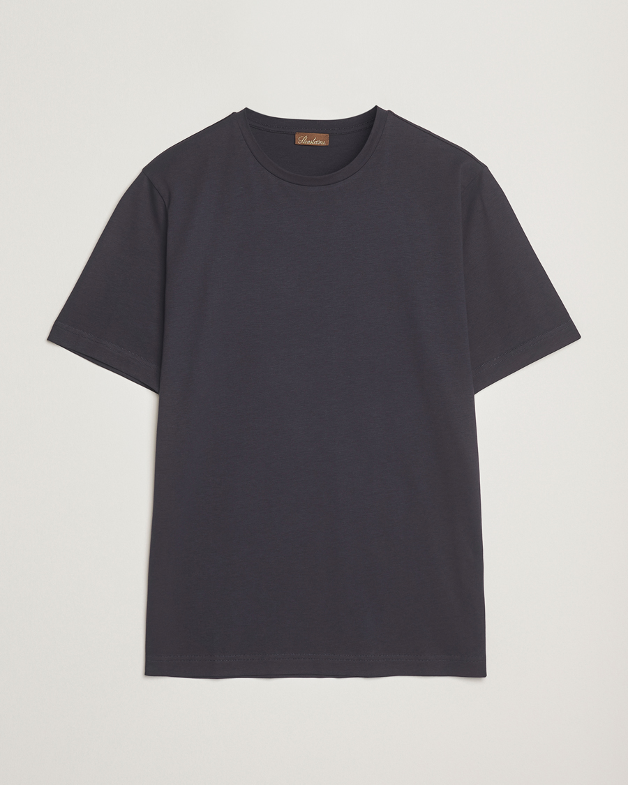 Herren | T-Shirts | Stenströms | Supima Cotton T-Shirt Navy