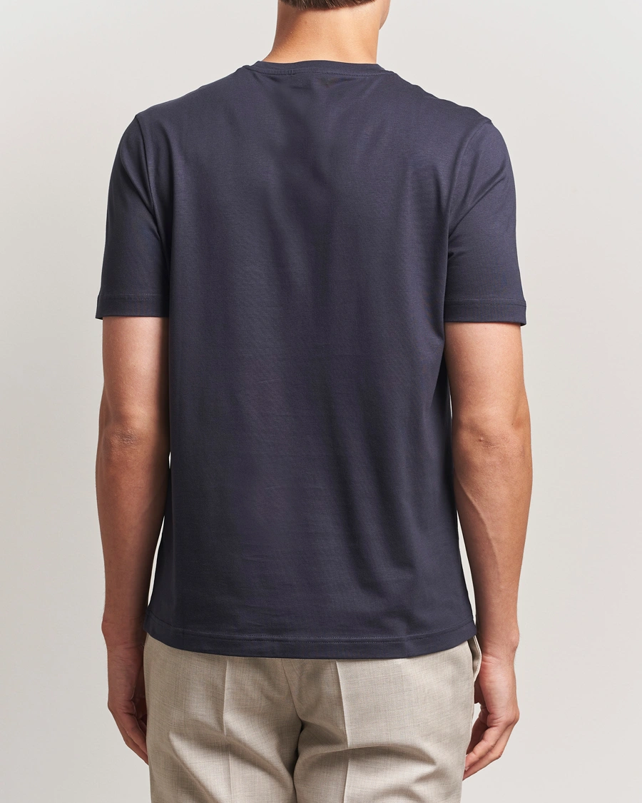 Herren | T-Shirts | Stenströms | Supima Cotton T-Shirt Navy