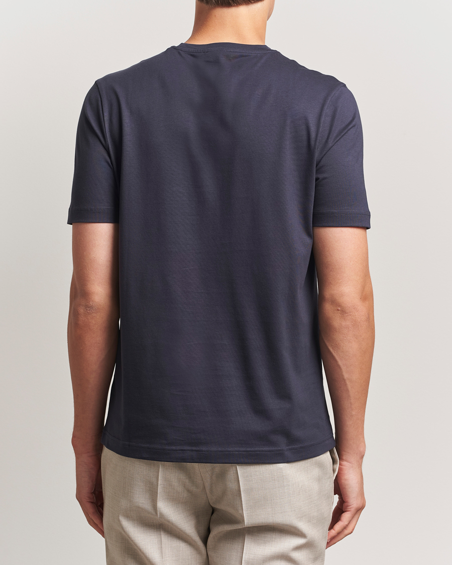 Herren | T-Shirts | Stenströms | Supima Cotton T-Shirt Navy