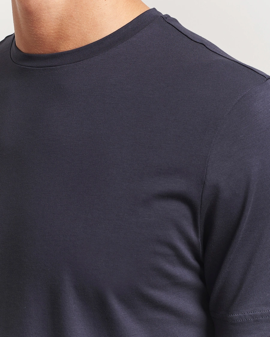Herren | T-Shirts | Stenströms | Supima Cotton T-Shirt Navy